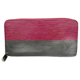 Louis Vuitton-Louis Vuitton Long Wallet Epi Zippy M61858 in Fuchsia-Fuschia