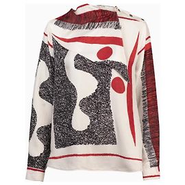 Top Céline, modello Linea Grafica Nero Bianco Rosso