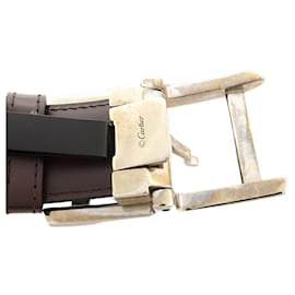 Cartier-Cinto de couro Cartier-Marrom,Preto