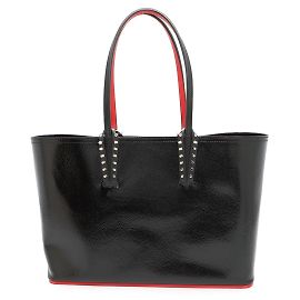 Borsa tote nera Christian Louboutin CABATA con borchie Nero