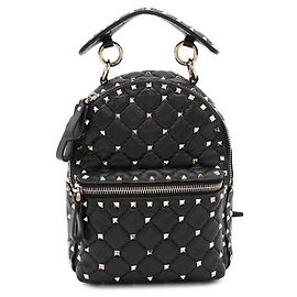 Valentino Rockstud Spike Mini-Rucksack Schwarz