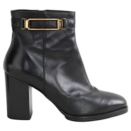 Tod's-Black leather boots-Black
