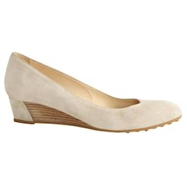 Tod's-Beige suede heels-Beige