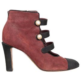 Bottines Chanel Rouge