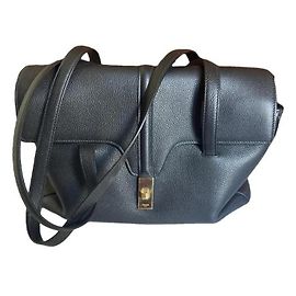 Céline Black Leather Handbag Black