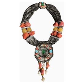 Valentino Valle de Piedras de Collier Plata