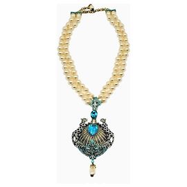 Autre Marque Collier Titanic Blue Bleu