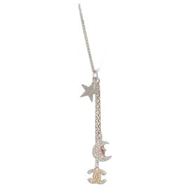 Chanel Colar CC Lua Estrela Gold hardware