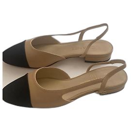 Chanel Slingbacks Beige