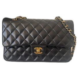 Chanel 2.55 Black Lambskin Handbag Black