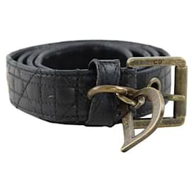 Dior Schwarzer Ledergürtel Schwarz