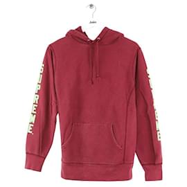 Supreme Sudadera de algodón burdeos Burdeos