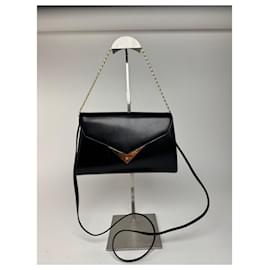 Givenchy-Vintage Givenchy 2 way Leather Bag Black-Black
