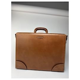Maleta de cuero vintage Gucci marrón Camello