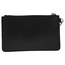 Givenchy-GIVENCHY Leather Pouch with Silver Accents-Black