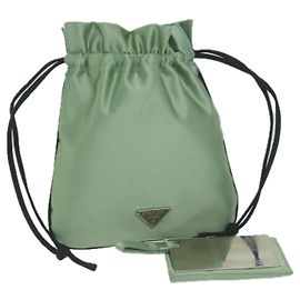 Pochette à cordon Prada atin vert menthe Vert