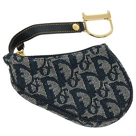 Christian Dior Charm della borsa Dior Saddle in tela obliqua blu Altro