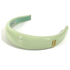 Miu Miu Grünes Emaille Alice Band Grün