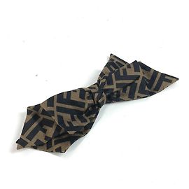 Accessorio per capelli in seta Zucca di FENDI Marrone