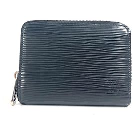Monedero de cuero Epi Louis Vuitton Negro