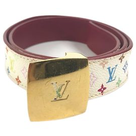 Ceinture Monogram Multicolore Louis Vuitton Blanc