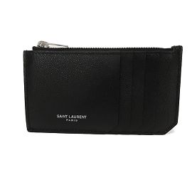 Portafoglio in pelle nera Yves Saint Laurent Nero