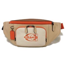 Bolso de cuerpo Coach con cinturón de camión Roja Beige