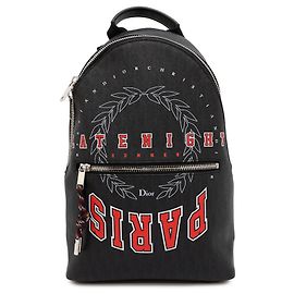 Schwarzer Leder-Rucksack Christian Dior Schwarz