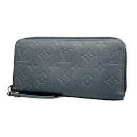 Louis Vuitton-Louis Vuitton Long Wallet Monogram Empreinte Zippy M61864 Noir-Black