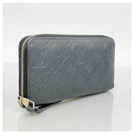 Louis Vuitton-Louis Vuitton Long Wallet Monogram Empreinte Zippy M61864 Noir-Black