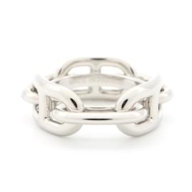 Hermès-Anneau de foulard Hermes 90 Legato Chaine d'Ancre-Argenté