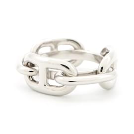 Hermès-Anneau de foulard Hermes 90 Legato Chaine d'Ancre-Argenté