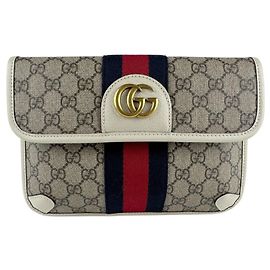 Gucci GG Marmont Bauchtasche Braun Aus weiß