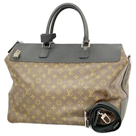 Louis Vuitton-Louis Vuitton Boston Bag Monogram Macassar Neo Greenwich-Brown,Black