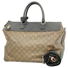 Borsa Boston Monogram Macassar Neo Greenwich di Louis Vuitton Marrone Nero