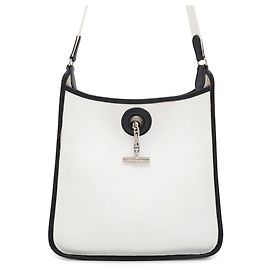 Hermès Hermes Vespa PM Schultertasche Schwarz Weiß