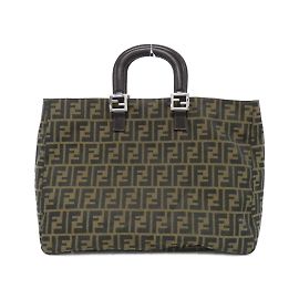Fendi 26329 Handbag Brown Canvas Brown