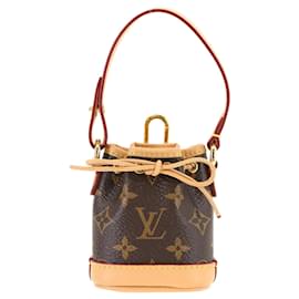 Louis Vuitton-Louis Vuitton Monogram Bag Charm Micro Noe-Golden,Monogram