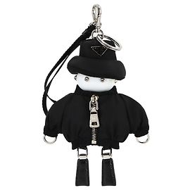 Llave de bolso charm robot suave Prada Negro