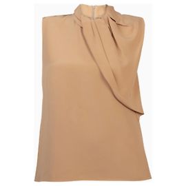 Top de seda Céline Brise De Soie Bege Bege