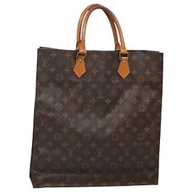 LOUIS VUITTON Bolsa de Mão Sac Plat Monogram M51140 LV Auth yk18556 Monograma
