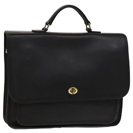 Borsa da lavoro in pelle nera e oro Coach Auth mr1410 Nero D'oro