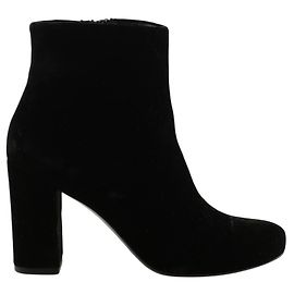 Saint Laurent Botas de terciopelo negro Negro