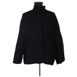 Paul & Joe Black wool cape Black