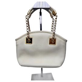 Bolsa de couro vintage Givenchy branca Branco