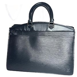 Borsa a mano vintage Louis Vuitton in pelle EPI nera Nero