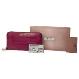 Vintage Miu Miu Leather wallet pink Pink