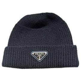 Gorro Prada Negro de Cachemira Negro