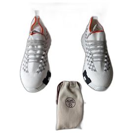 Hermès Mesh Slip-On Sneakers White White