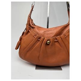 Givenchy-Vintage Givenchy Leather Bag Orange Brown-Orange